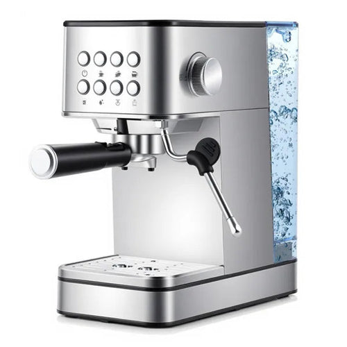 Professional Espresso Maker - 360° Steam Wand, Automatic Cup Warmer,